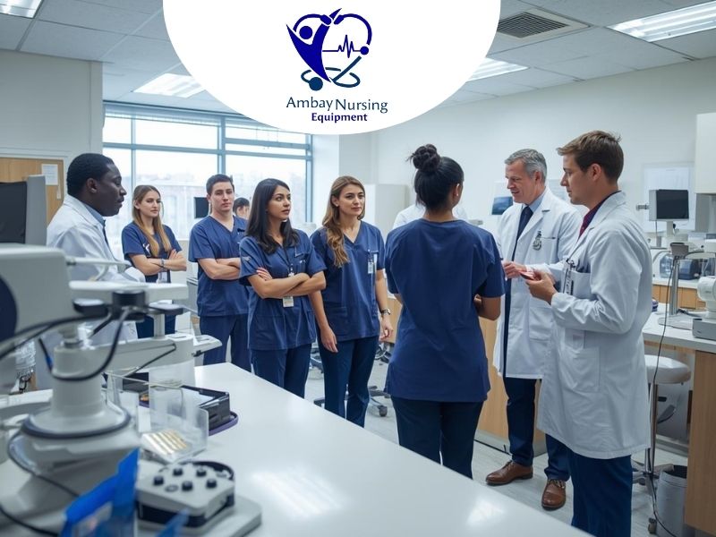 Clinical CPR training class.